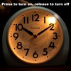 5.5" Large Analog Alarm Clock Silent Non Ticking, Gentle Wake,