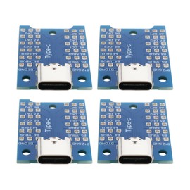 eMagTech 4-Piece USB-C Adapter Board USB 3.1 Type-C Female Adapter Board Type C Breakout Board Test PCB Board for Debugging Troubleshooting and Testing Function