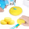 4 Pcs Round Painting Sponge WAFJAMF 2.96inch Yellow Craft Sponges