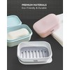 PEISAINOX Travel Soap Case with Lid,Leakproof Soap Holder with Drainage
