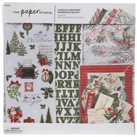 Tree House Studio Vintage Christmas Papercrafting Kit - Includes 50 Pieces