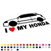 I Love My Civic Car Sticker, Car Window Bumper Sticker