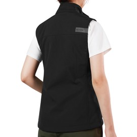 KUTOOK Womens Outerwear Vests Lightweight Hiking Winter Fall Warm Vest Softshell Sleeveless Outdoor Black Golf Ladies Pockets Trendy Chalecos Para Mujer Black L