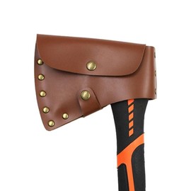 1PC Leather Axe Holster Hatchet Head Cover Axe Sheath Blade Protector Camping Case (Large for 600g axe head)