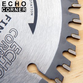 Echo Corner 5-1/2" (5/8" Arbor) Circular Saw Blade 48T, Fine Finish Crosscut Framing Trimming Wood Plywood MDF Plastic Veneer Lumber Laminate