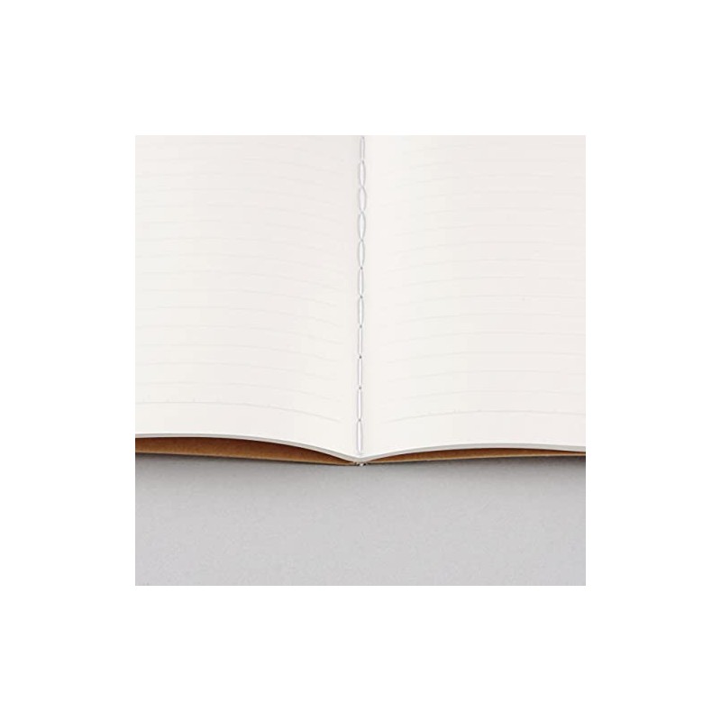 Muji NAA05A9S Notebook, 0.2 inch (6 mm) Horizontal Rule, Beige,