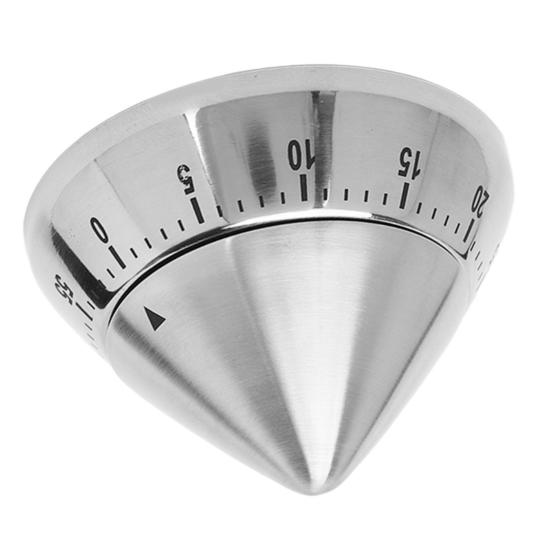 Pointed Mechanical Timer Clear Scale Stainless Steel Cooking Mechanical Reminder