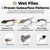 BRAIRIA Barbless Trout Flies – 36PCS (18 Barbless + 18