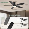 NKPU 52inch Flush Mount Ceiling Fans with Lights and Remote