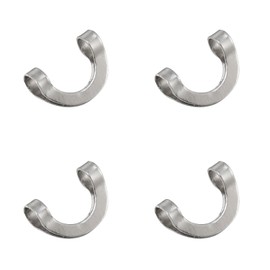Dr.Fish 100 Pack Folded Clevises for Fishing Spinner Making, Lure Making Accessories Spinnerbait Spinner Blade Walleye Rig Alabama Rig Freshwater Inline Spinner Silver