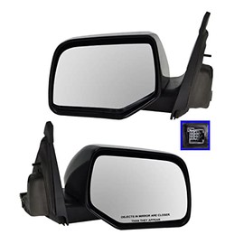 TRQ Driver & Passenger Side Mirror Set without Heat with Smooth Housing Compatible with 2008-2009 Ford Escape Mercury Mariner FO1320292 FO1321292
