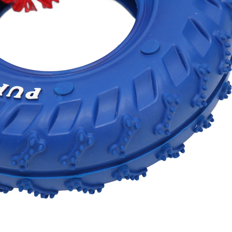 Dog Tire Chewing Toy Bite Resistant Treat Dispensing Rubber Aggressive