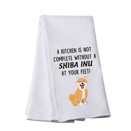 PWHAOO Shiba Inu Kitchen Towel A Kitchen is Not Complete Without A Shiba Inu Kitchen Towel Shiba Inu Lover Gift (Shiba Inu T)