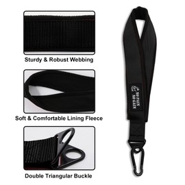 J Bryant Arm Wrestling Training Strap Belt Hand Grip Arm Finger Forearm Exercise Equipment Strengthener and Power Trainer for Cable Machine and Free Weight Workout