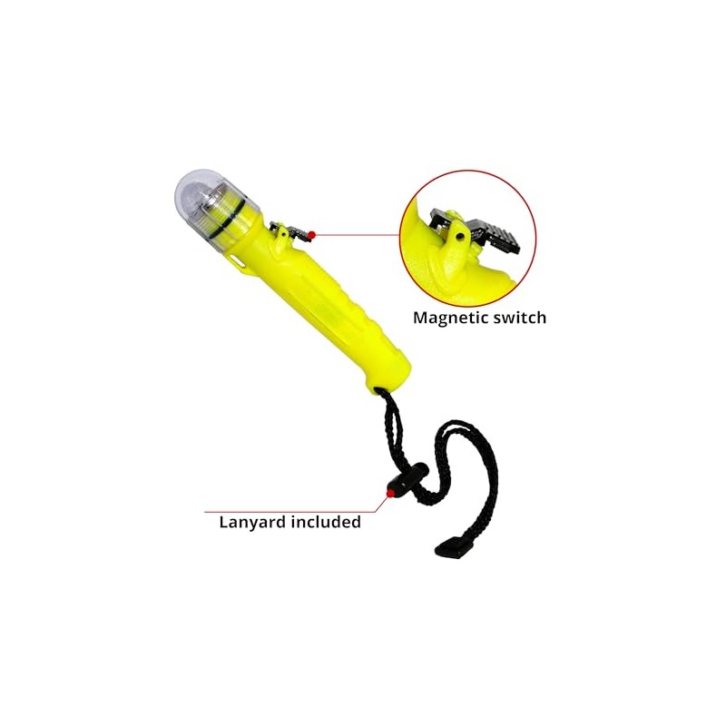 Saekodive Strobe LED Flashlight - 500 Lumens Underwater Dive Light