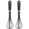 Rosenstein & Söhne Quirlbesen: 2er-Set flexible Schneebesen, verstellbare Breite (Plastik