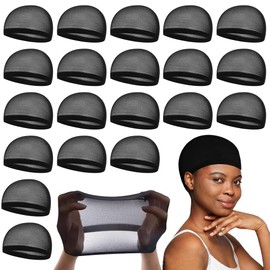 FDKYOEK 20PCS Black Wig Caps, Ultra Thin Stocking Caps for Men Women Adult, Non-Slip High Elastic Quick Weave Cap, Lightweight Breathable Beanie Wig Caps for All Hair