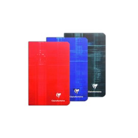 Clairefontaine 63601AMZC Set of 3 Booklets, 48 Sheets, 11 x 17 cm, 90 g, French Ruling, 1 Set, Assorted Colours