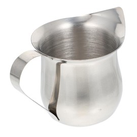 SHOWERORO Stainless Steel Milk Frothing Jug Small Creamer Pitcher for Syrups Honey Sauces Durable Espresso Milk Pitcher for Versatile Kitchen Use