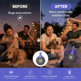Portable Ultrasonic Pest Repeller for Outdoor Use – Rechargeable Bug Deterrent for Pets, Travel & Camping