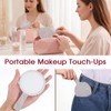 Rhinestone Hand Held Mirror with Handle Round Glitter Lash Mirror
