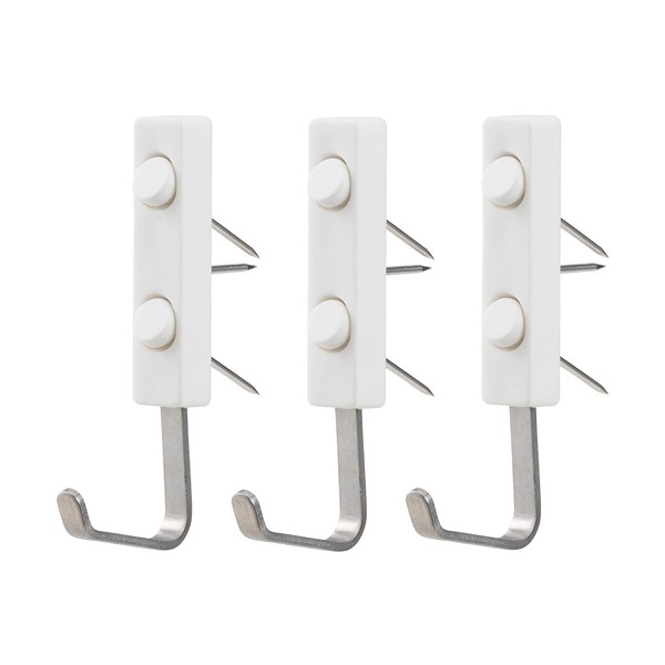 LEC H00407 Triple Pin Hooks, Pack of 3, Load Capacity: