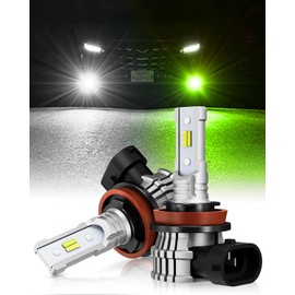 【Adjustable Angle H8 LED Fog Lemon Yellow】BORDAN LED Fog Lamp Lemon Yellow/White 2-Color Switch H8 LED Fog Lemon Yellow Ultra-Bright H8/H11/H16 New Inspection Compliant DC12V 1860CSP Chip Radio Noise