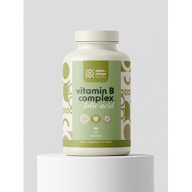 Alpha & Omega Nutrition Vitamin B-Complex + Folic Acid, Support Neurological and Cardiovascular Health, Energy Levels & Nervous System Support, Vitamin B12, Biotin & More - 60 Tablets, 2 Mo Supply