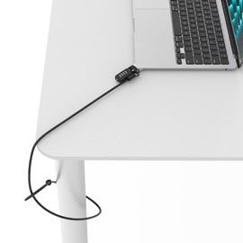 Compulocks Ledge Lock Adapter for MacBook Air 15" M2-M4 with Combination Cable Lock Silver