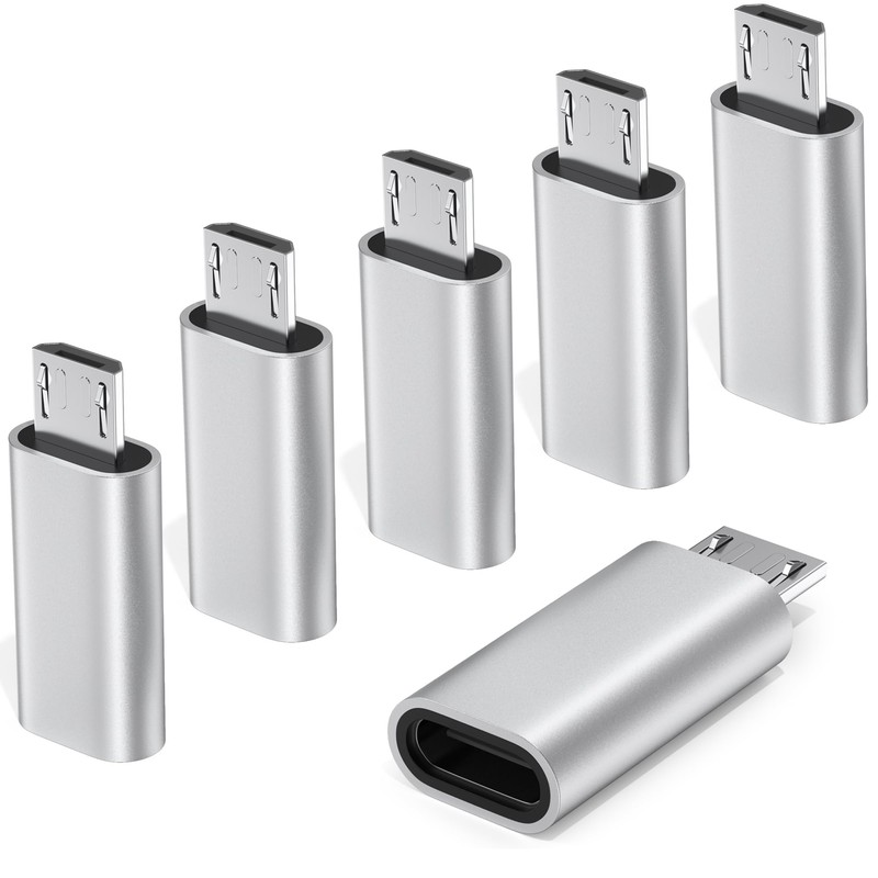 Vanjua 6 Pack Micro USB to USB C Adapter, Data