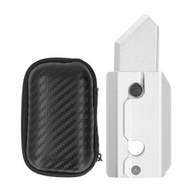 Gravity Sensory Carrot Knife Toy Anxiety Stress Relief Aluminum Alloy Gravity Knife Toy for ADHD Autism Adults Silver