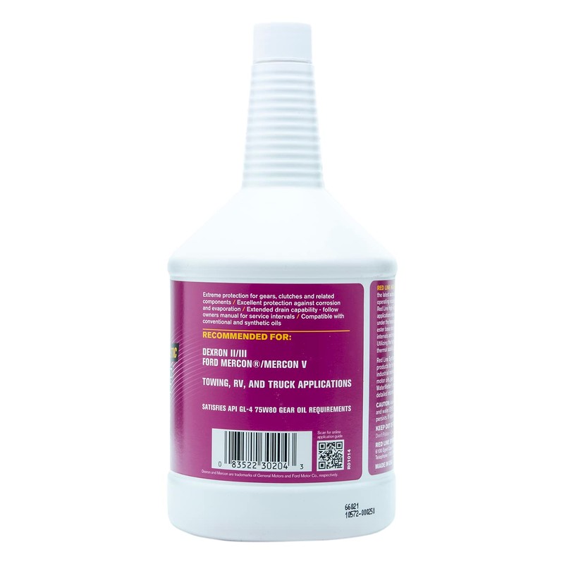 Red Line 30204 Synthetic High Temperature Automatic Transmission Fluid (ATF)