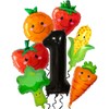 7 PCS Vegetable Balloons Fruit Balloons 40 Inch Number 1