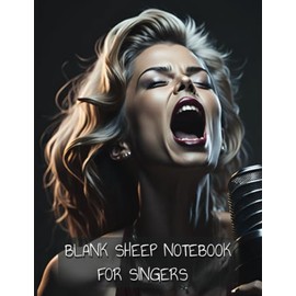 Blank Sheet Music Notebook for singers: Music Manuscript Paper / Notebook for Musicians / Staff Paper / Composition Books Gifts ... * Large * 12 Stave * 102 pages