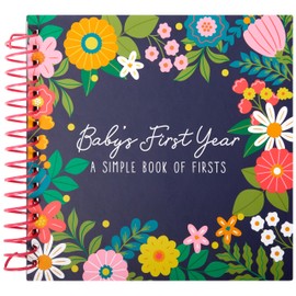 C.R. Gibson Blooming Beginnings Gender Neutral Baby Photo Album Book, Holds 64 Photos, 8.5" x 9", Multicolor