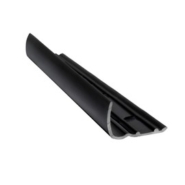 RecPro RV Bottom Filon Trim | Non-Insert Trim Edge | Black or White Color Options | 92" Length | Aluminum | Made in The USA (2 Trim Pieces, Black)