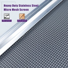 Mxclimate 5" Gutter Guard, 48FT Stainless Steel Micro-Mesh Gutter Cover with Heavy-Duty Aluminum Frame - DIY Easy Installation, Leaves & Debris Protection, Fits 5 Inch Traditional Roof Gutters Type