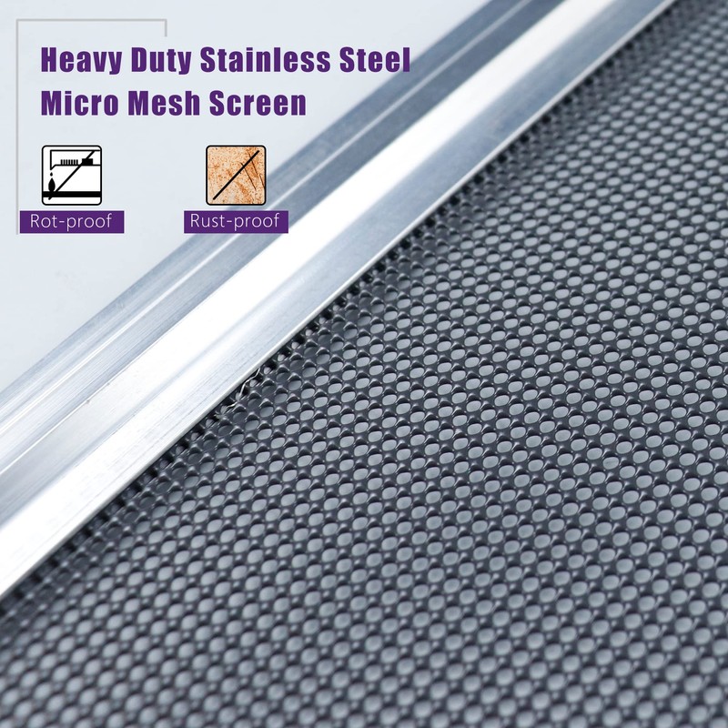 Mxclimate 5" Gutter Guard, 48FT Stainless Steel Micro-Mesh Gutter Cover