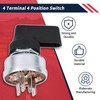 Promrmr 4 Terminal 4 Position Switch Includes Handle & Dust
