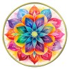 10 Year Lotus Flower Blossom Medallion Colorful Sobriety Chip Breaking