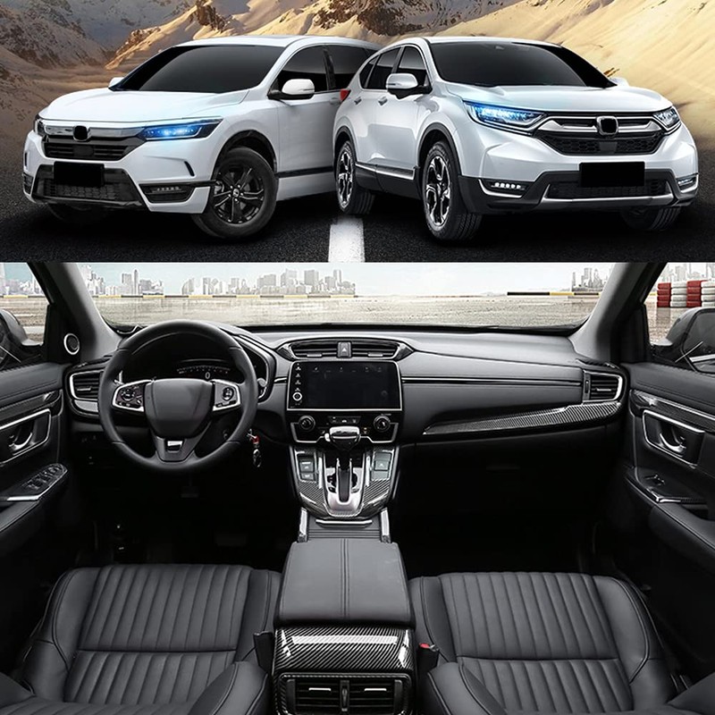 3PCS Carbon Fiber Texture Central Side Dashboard Air Vent AC