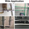 INCREWAY 12 Pcs U Shaped Pipe Clamps with Rubber U