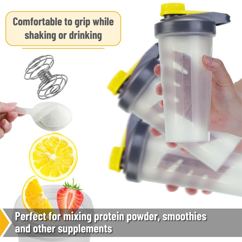 Mr. Pen- Shaker Bottles for Protein Mixes with Twist Cap,