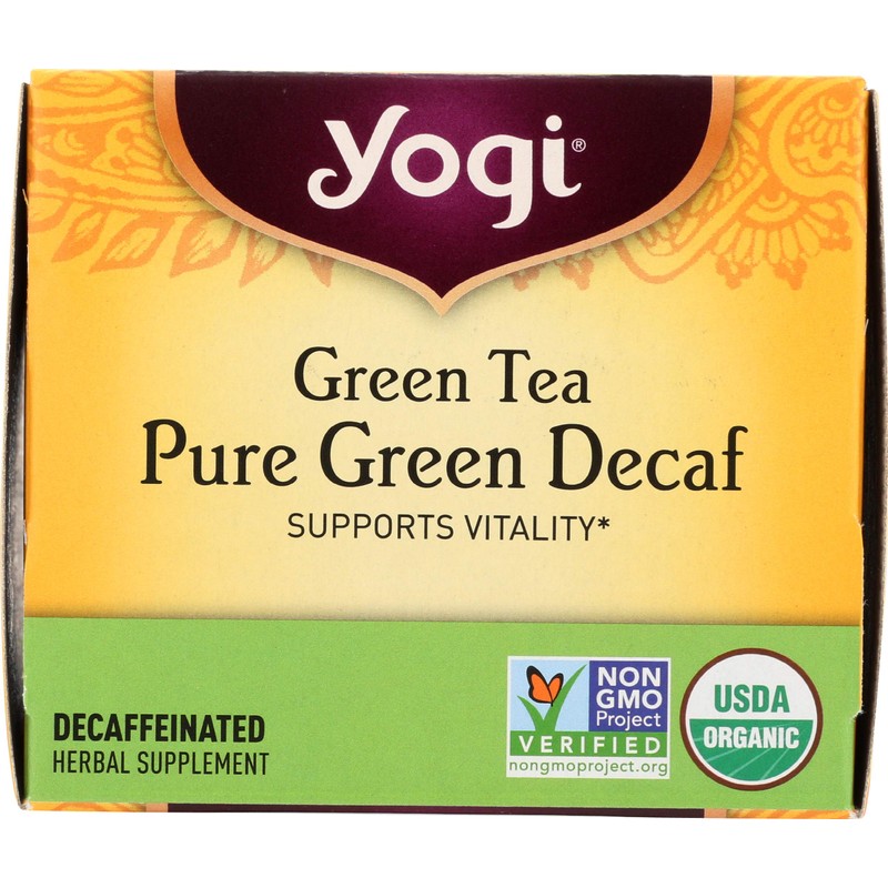 Yogi Tea, Green Tea Pure Green Decaf, 1.09 Ounce