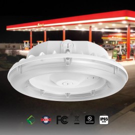 LED Canopy Light 60W/80W/100W for Outdoor Gas Stations & Office/Warehouse IP65 14000 Lumens 3 Pin Wires AC100-277V 5700KColor: White, Emitting Color: 4500K /5000K/ 5700K, Lamp Power(W): 60W /80W /100W, Model Number: NG-CP-R