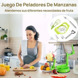 Juego de 7 Peladores con Pelador de Manzana, Cortador de Manzanas, Pelador de Verduras, Cortardor de Aguacate, Descorazonador de Chiles de Acero Inox Manual Herramienta de Cocina Fácil de Usar