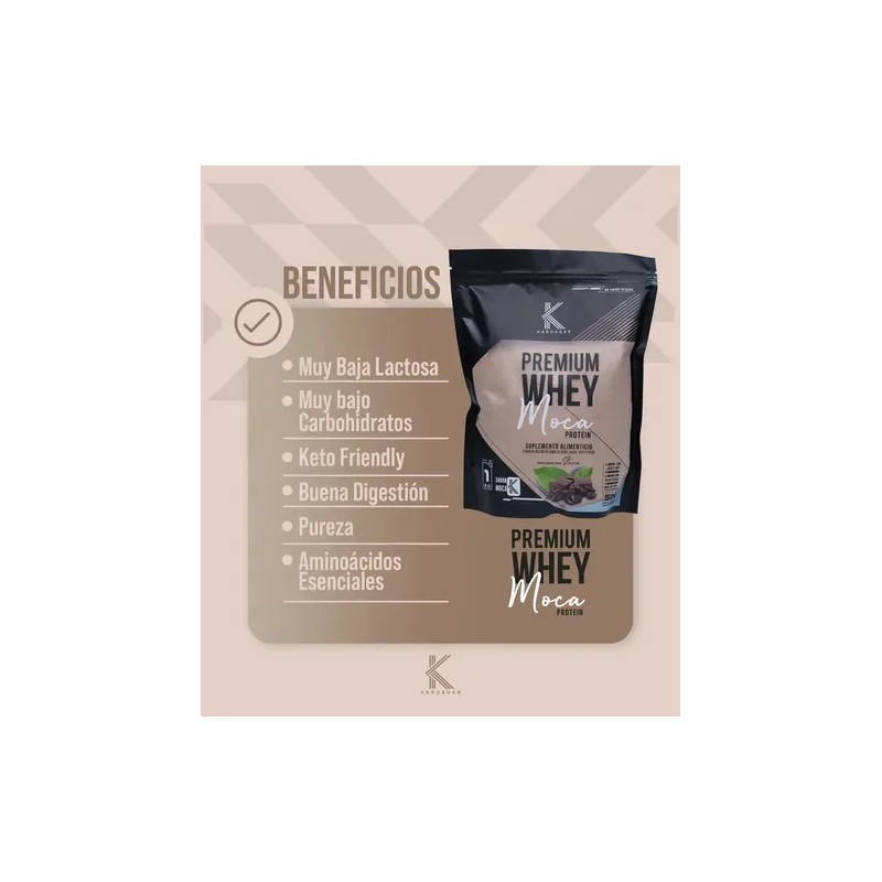 Proteína Whey Moca Kardagar De 1kg Rinde 33 Porciones 28gr