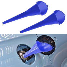 HQRNYP Oil Funnels, Funnels for Automotive Use, Automotive Multi-Function Plastic Fuel Funnel with Long Neck, Car Accessories Wide Mouth Oil Change Tools Fit for Lubricants Fuel Kerosene (Blue, 2PCS)