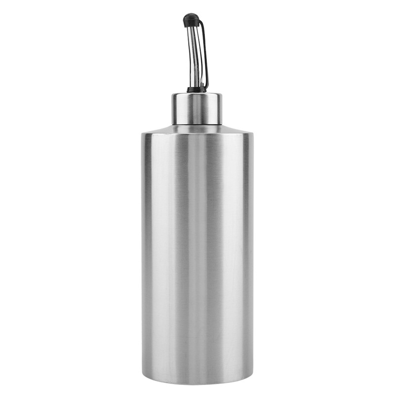 550mL Stainless Steel Oil Bottle Vinegar Sauce Dispenser Container Home