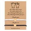 Friendship Couple Beaded Bracelets, WGXIA 2Pcs Black + White Bohemian